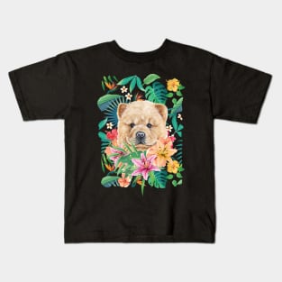 Tropical Cinnamon Chow Chow Puppy 1 Kids T-Shirt